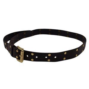 MICHAEL KORS BELT SIZE 2,8 NEW NO TAGS BROWN PU LEATHER W/GOLD STUDS
